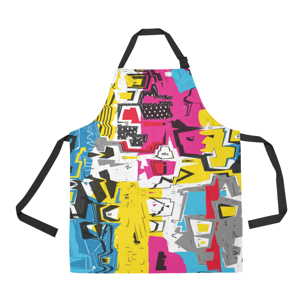 Distorted shapes All Over Print Apron