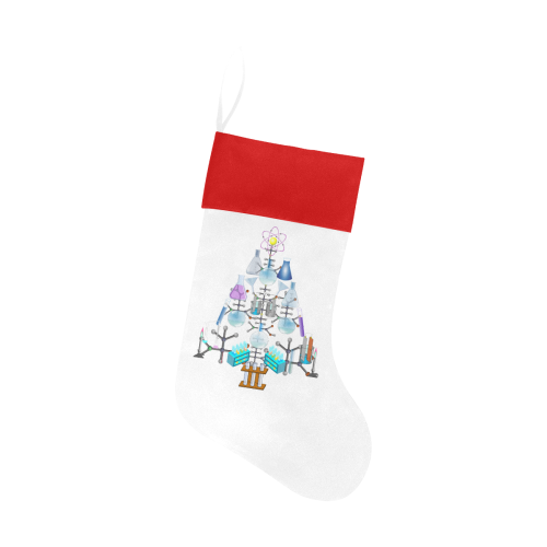 Oh Chemist Tree, Oh Chemistry, Science Christmas Red Top Christmas Stocking