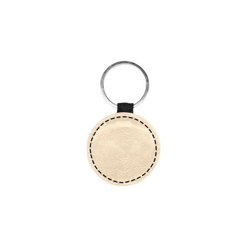 color bisque Round Pet ID Tag