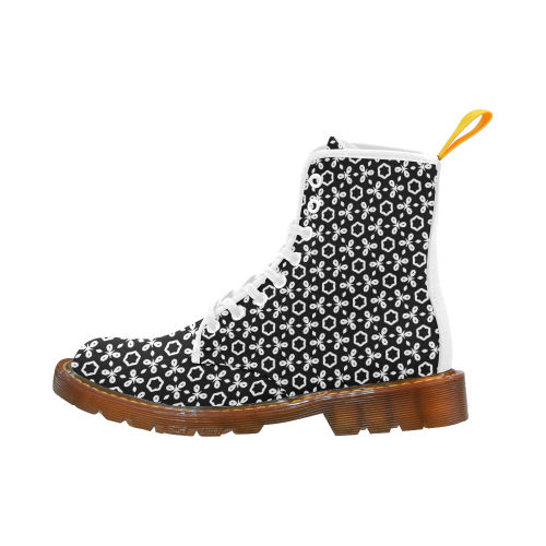 geometric pattern black and white Martin Boots For Women Model 1203H