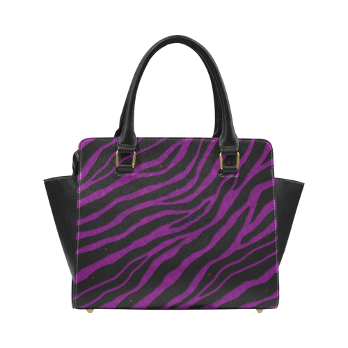 Ripped SpaceTime Stripes - Purple Classic Shoulder Handbag (Model 1653)