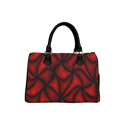 Red Geometic Pattern Boston Handbag (Model 1621)