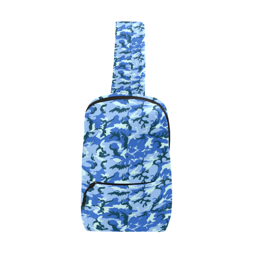 Woodland Blue Camouflage Chest Bag (Model 1678)