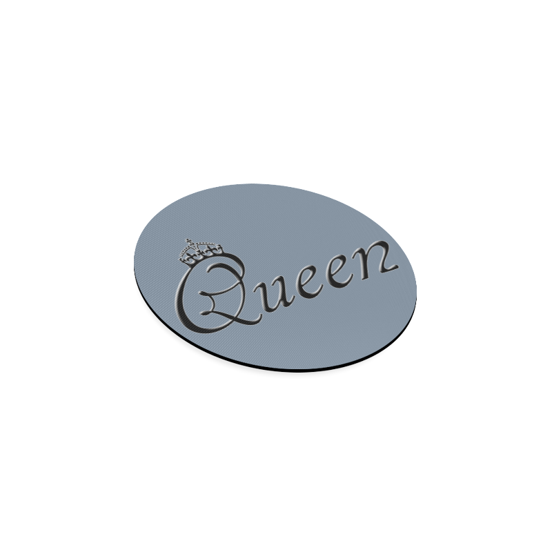 For the Queen / Silver Slate Round Coaster