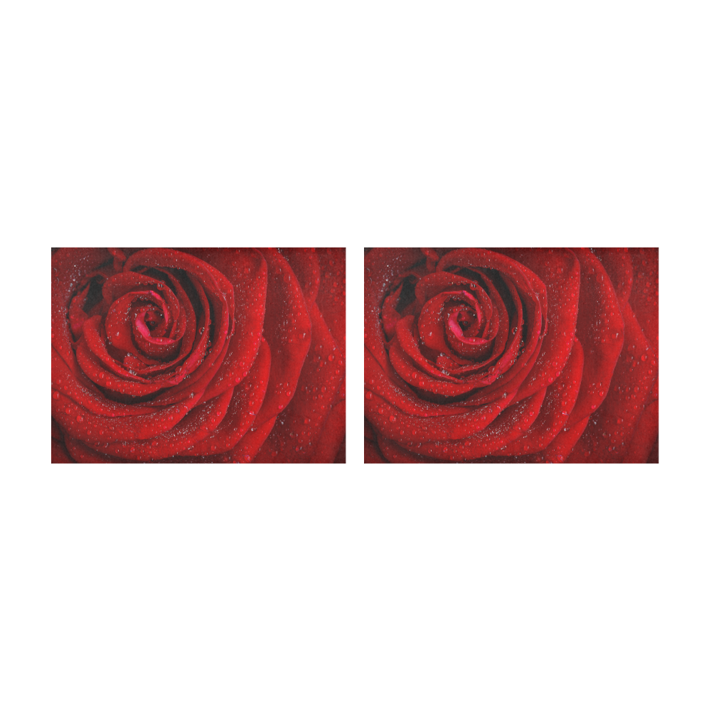 Red rosa Placemat 14’’ x 19’’ (Set of 2)