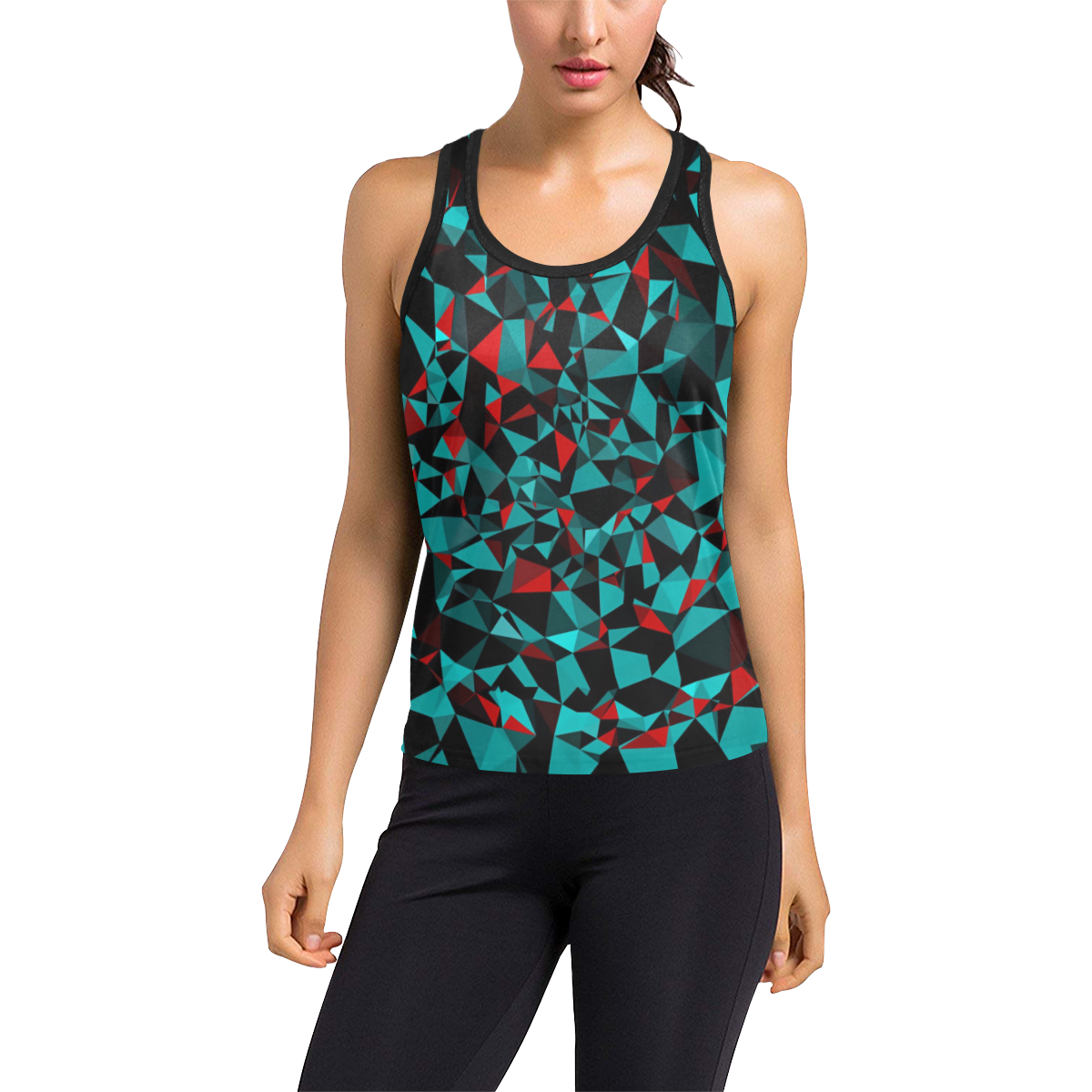 Geo Print Women's Racerback Tank Top (Model T60)