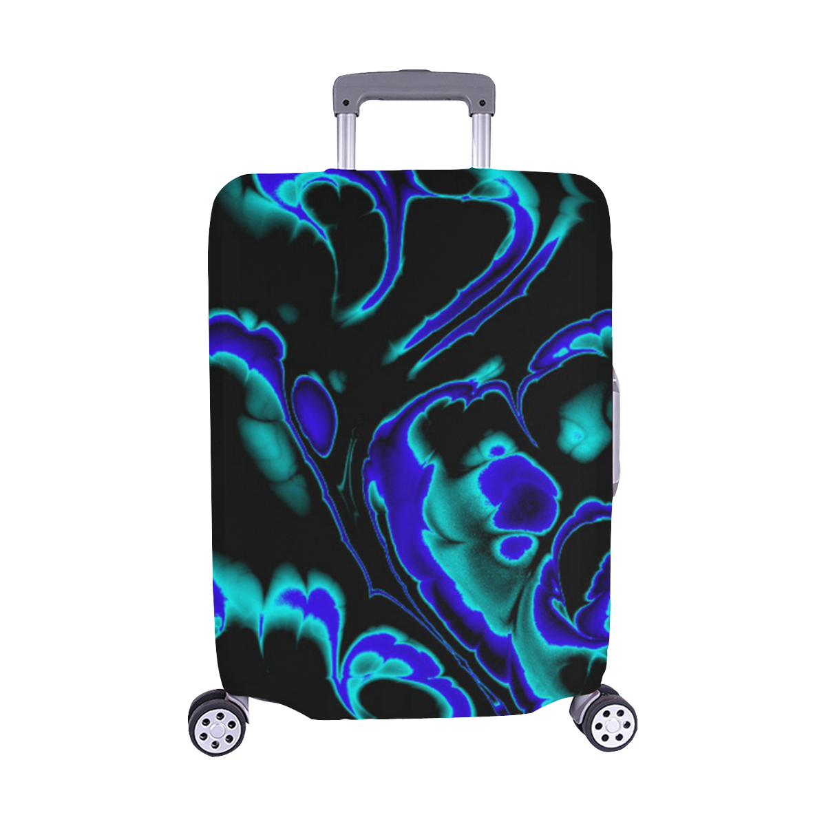 glowing fractal C by JamColors Luggage Cover/Medium 22"-25"