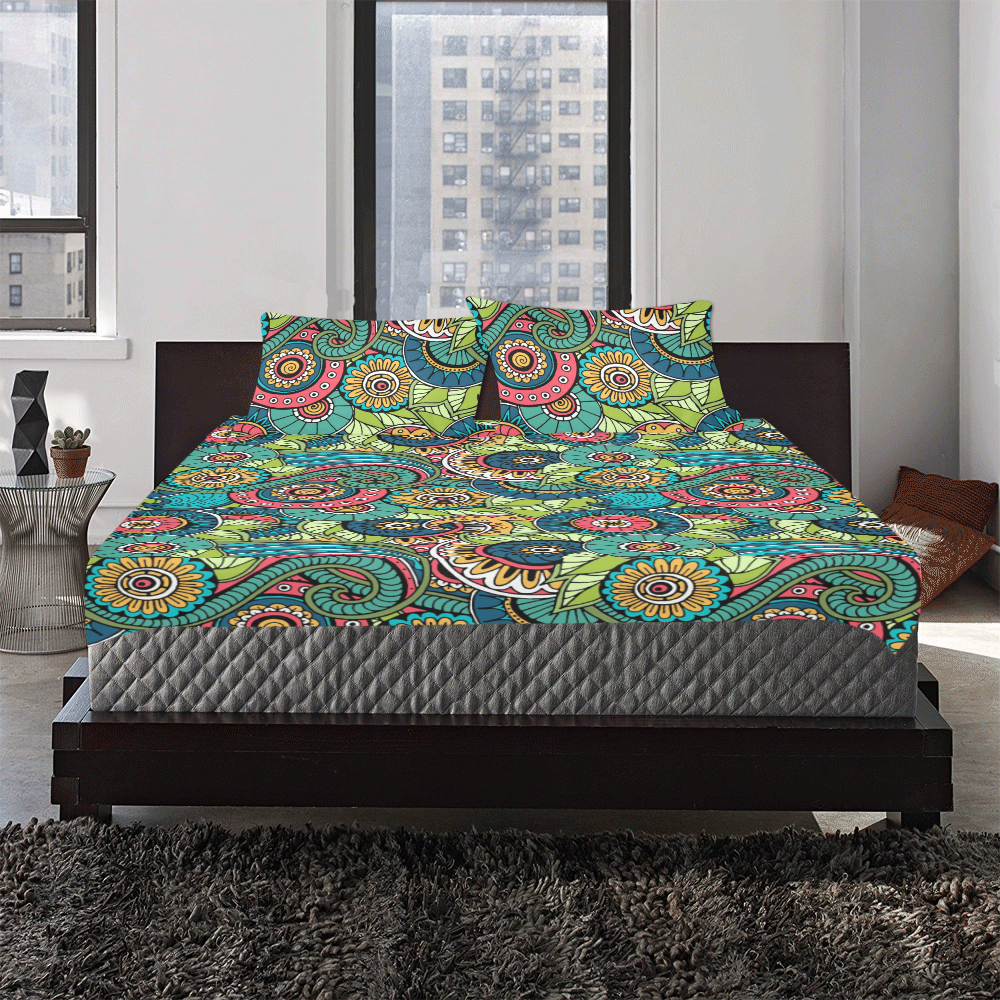 Mandala Pattern 3-Piece Bedding Set
