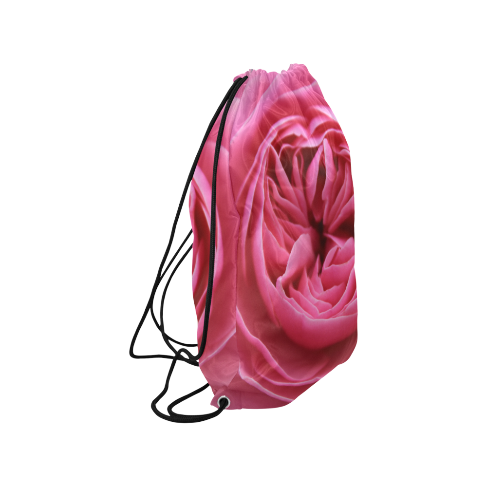 Rose Fleur Macro Medium Drawstring Bag Model 1604 (Twin Sides) 13.8"(W) * 18.1"(H)