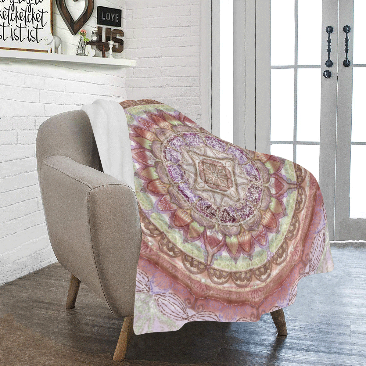 delicate silk mandala 7 Ultra-Soft Micro Fleece Blanket 40"x50"