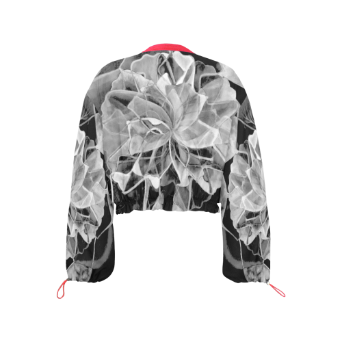 hamsa flower 7 Cropped Chiffon Jacket for Women (Model H30)