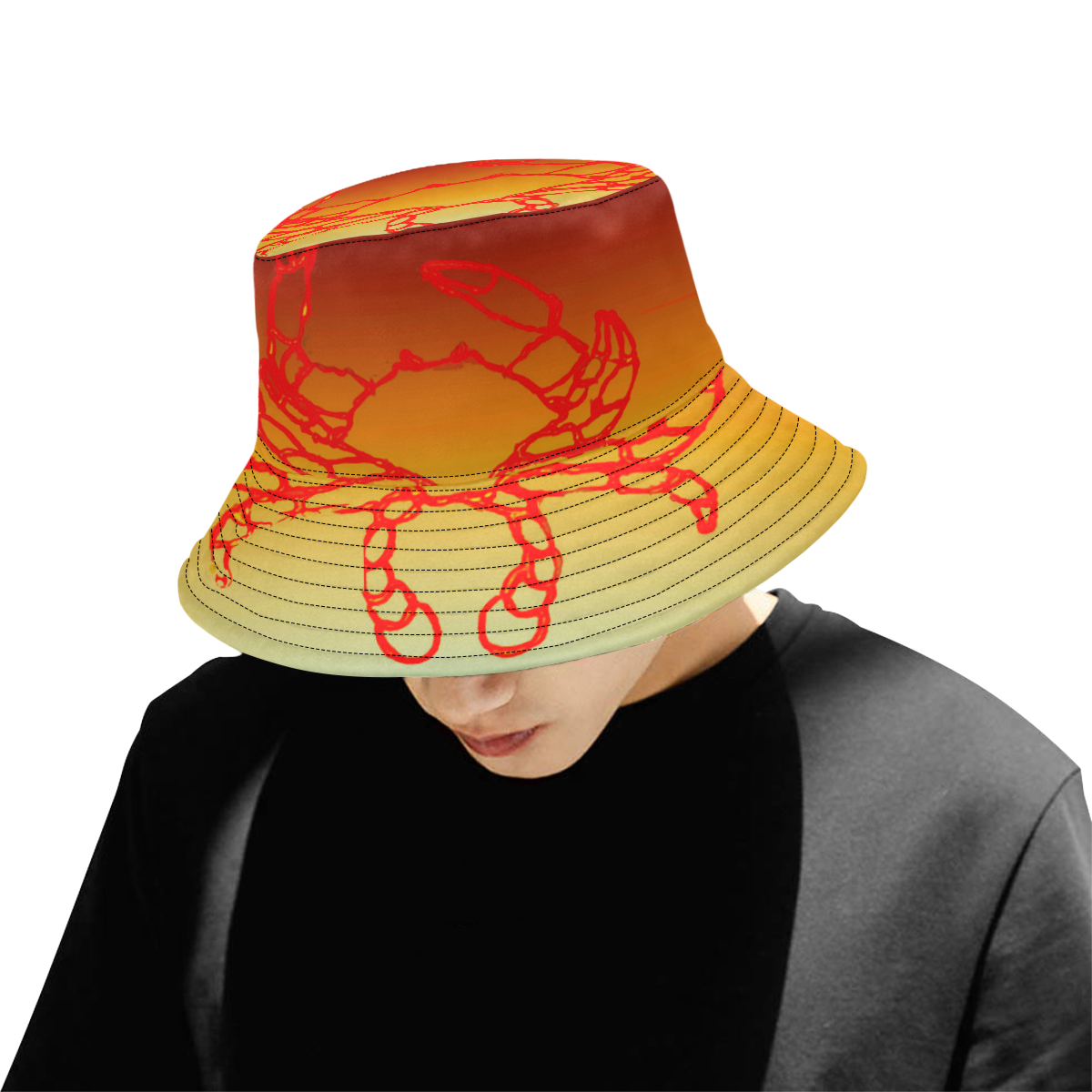 SUN CRABZ All Over Print Bucket Hat for Men