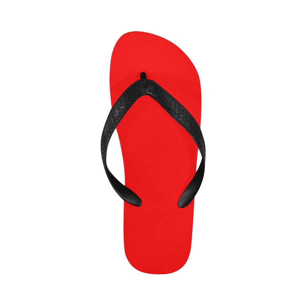 color red Flip Flops for Men/Women (Model 040)