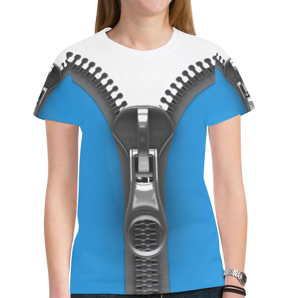 ZIPPER THREE New All Over Print T-shirt for Women (Model T45)