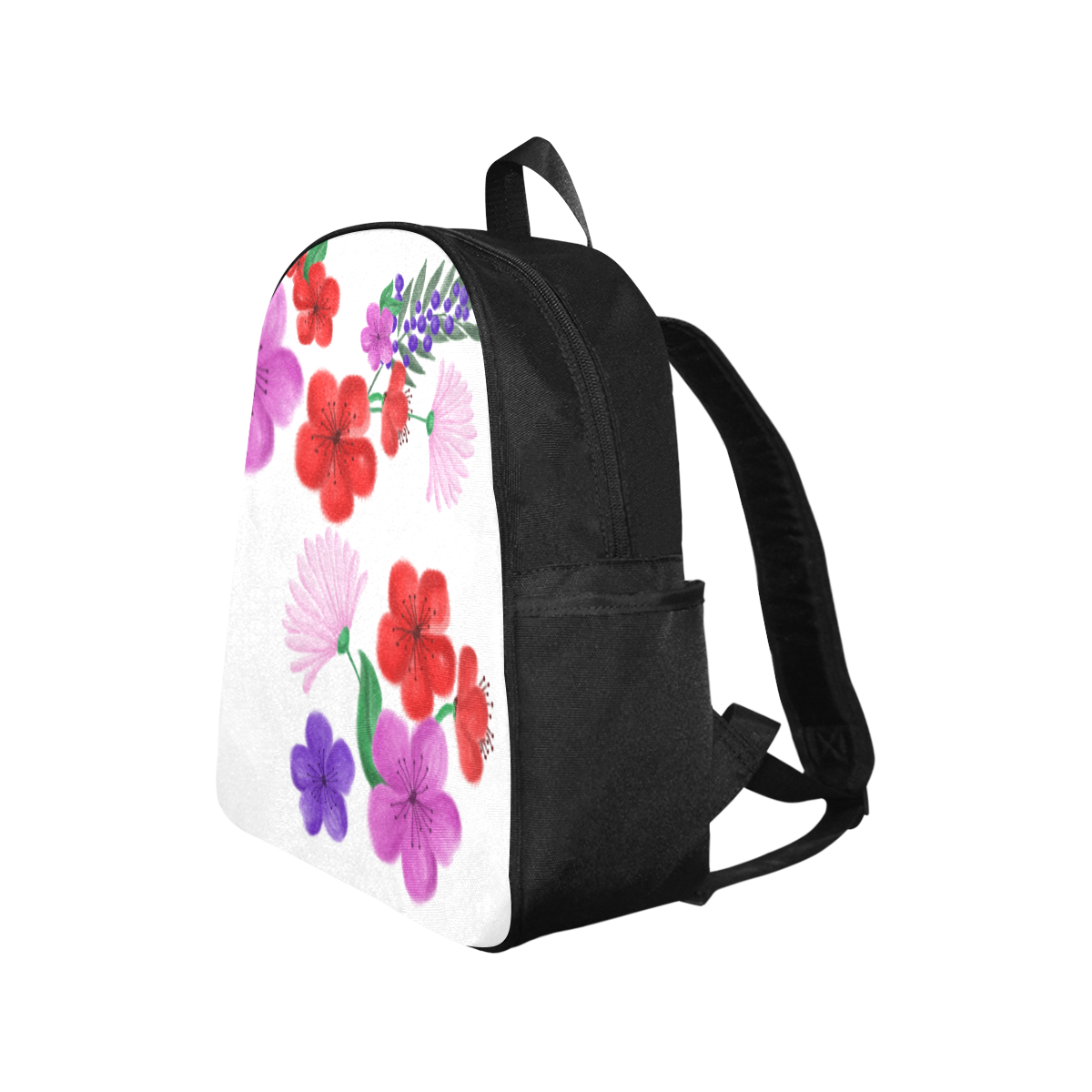 BUNCH OF FLOWERS Multi-Pocket Fabric Backpack (Model 1684)