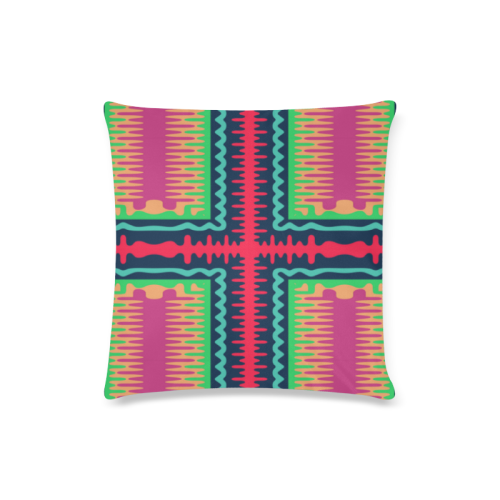 Waves in retro colors Custom Zippered Pillow Case 16"x16"(Twin Sides)