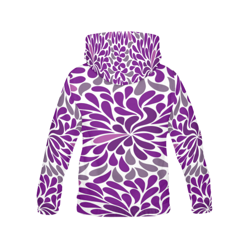 Purple leaves All Over Print Hoodie for Women (USA Size) (Model H13)