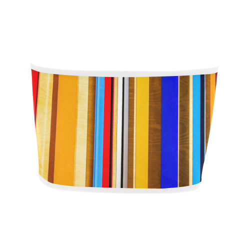 Colorful abstract pattern stripe art Bandeau Top
