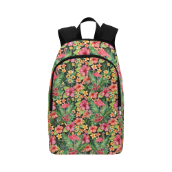 Tropical Flamingo Flowers Fabric Backpack for Adult (Model 1659)