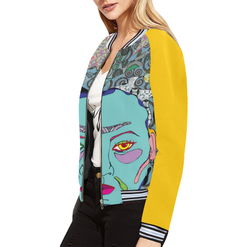 abstract All Over Print Bomber Jacket for Women (Model H21)