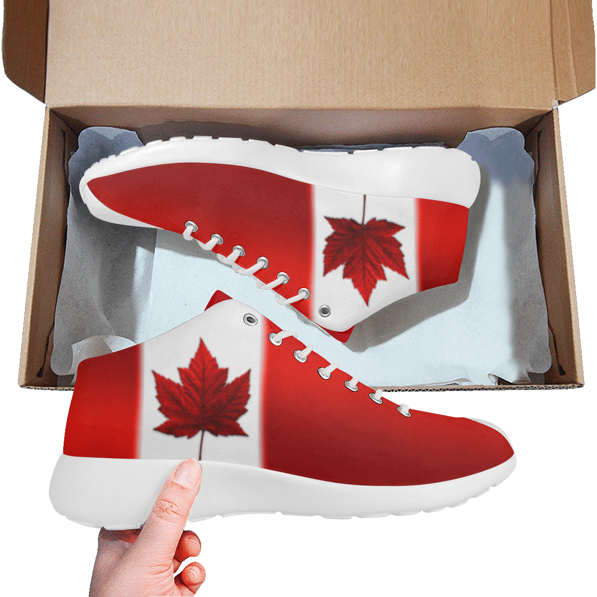 Canada Flag Basketball Shoes Women's Basketball Training Shoes (Model 47502)