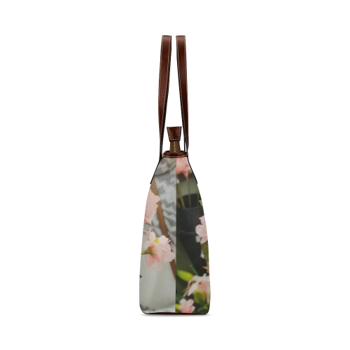 Purple Blossom Shoulder Tote Bag (Model 1646)