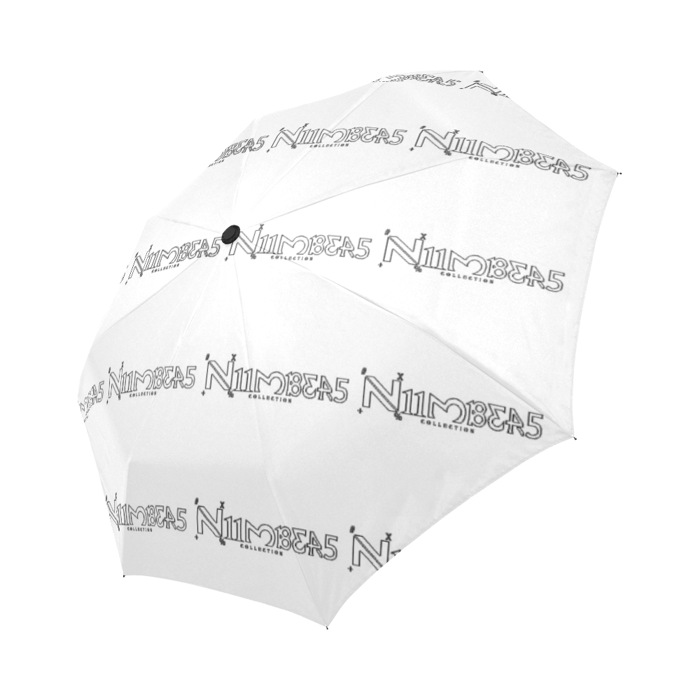 NUMBERS Collection All Over White Auto-Foldable Umbrella (Model U04)