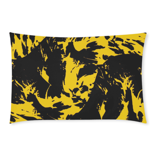 Black and Yellow Paint Splatter 3-Piece Bedding Set