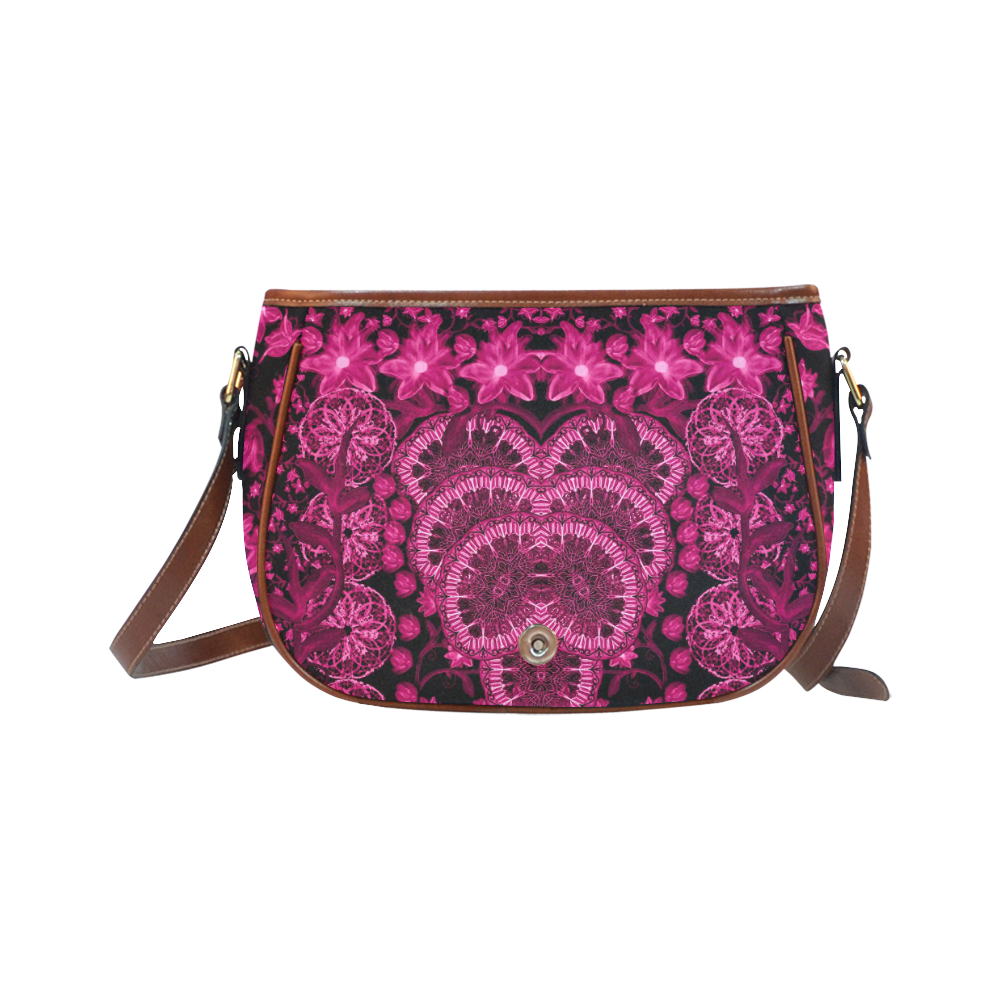 indian flowers 10 Saddle Bag/Small (Model 1649) Full Customization