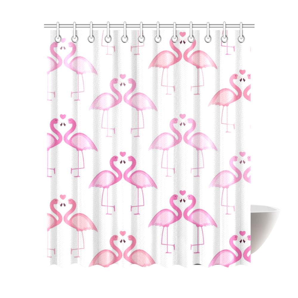 Pink Flamingos Shower Curtain 72"x84"
