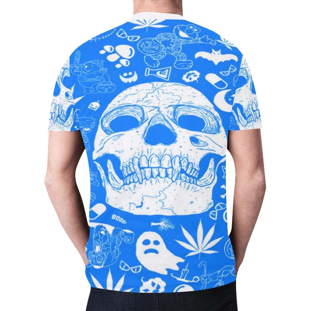 Woke Skulls Blast Festival New All Over Print T-shirt for Men (Model T45)
