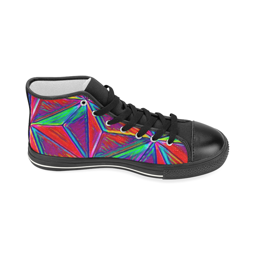 Vivid Life 1A by JamColors Women's Classic High Top Canvas Shoes (Model 017)