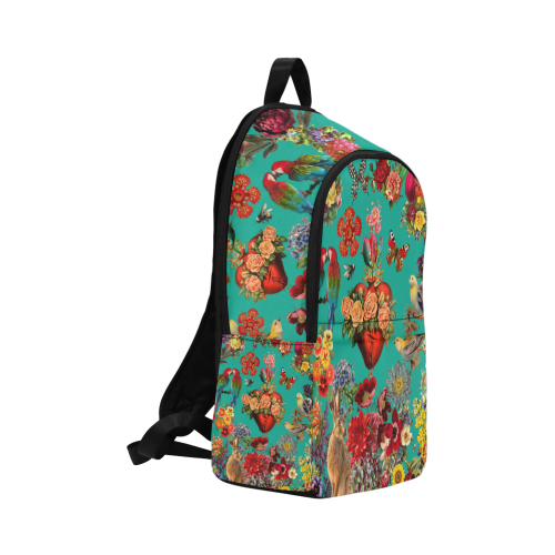 Corazon Teal Fabric Backpack for Adult (Model 1659)