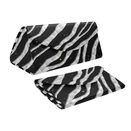 Ripped SpaceTime Stripes - White Custom Foldable Glasses Case