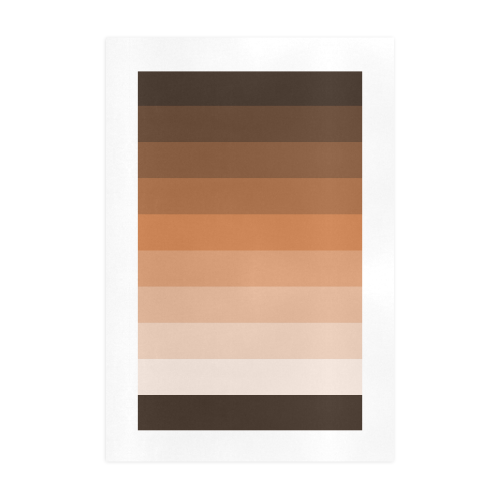Caramel multicolored stripes Art Print 19‘’x28‘’