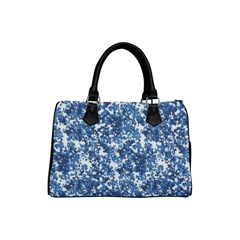 Digital Blue Camouflage Boston Handbag (Model 1621)