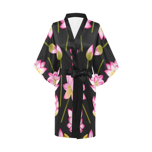 Pink Lotus Kimono Robe