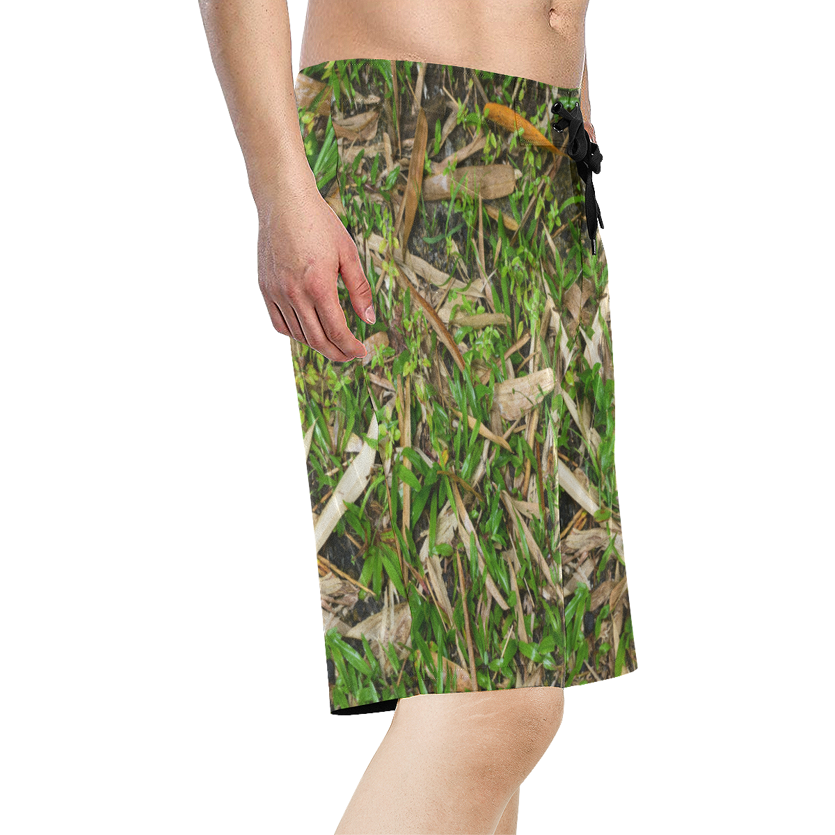 YS_0016 - Bamboo Leaves Men's All Over Print Board Shorts (Model L16)