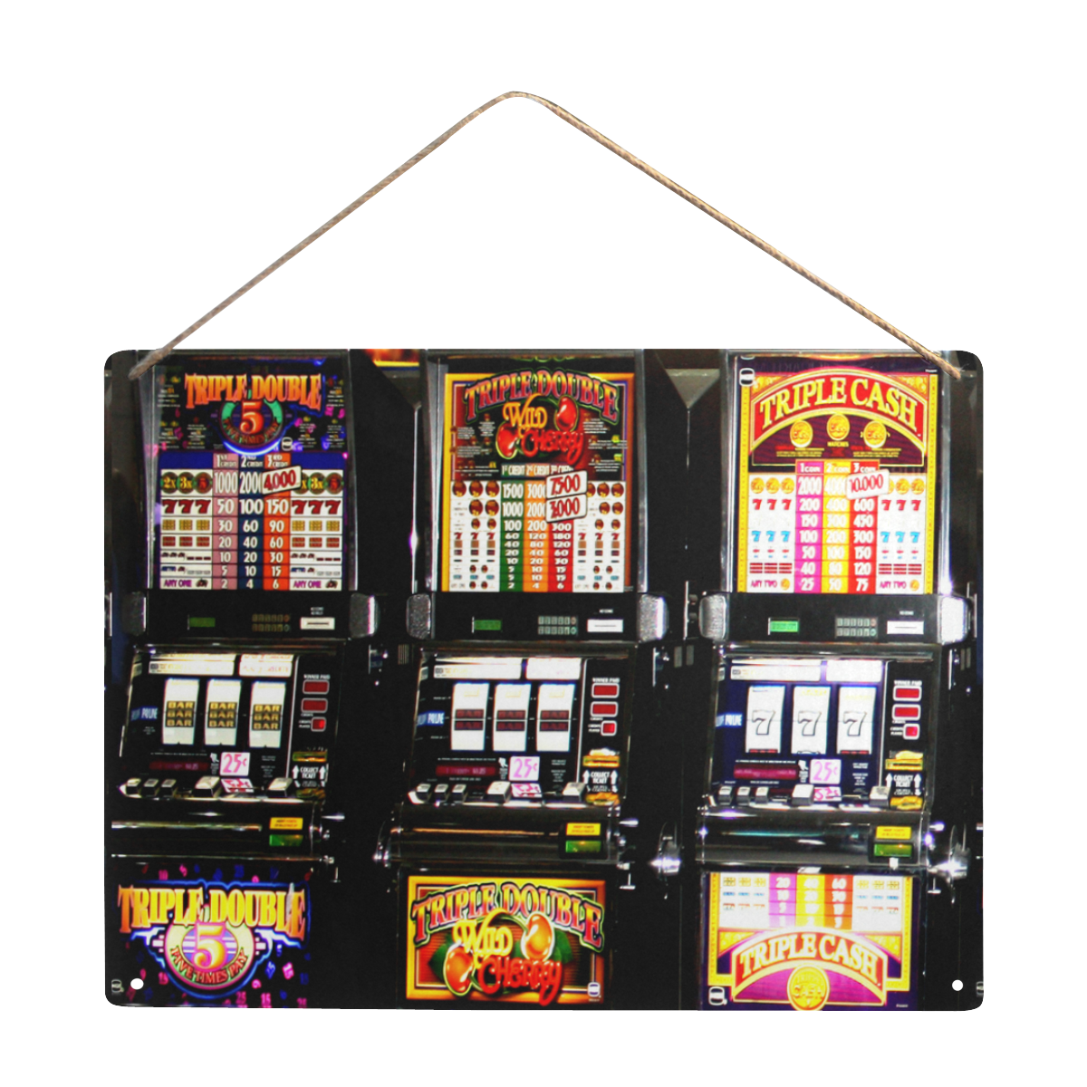 Lucky Slot Machines - Dream Machines Metal Tin Sign 16"x12"