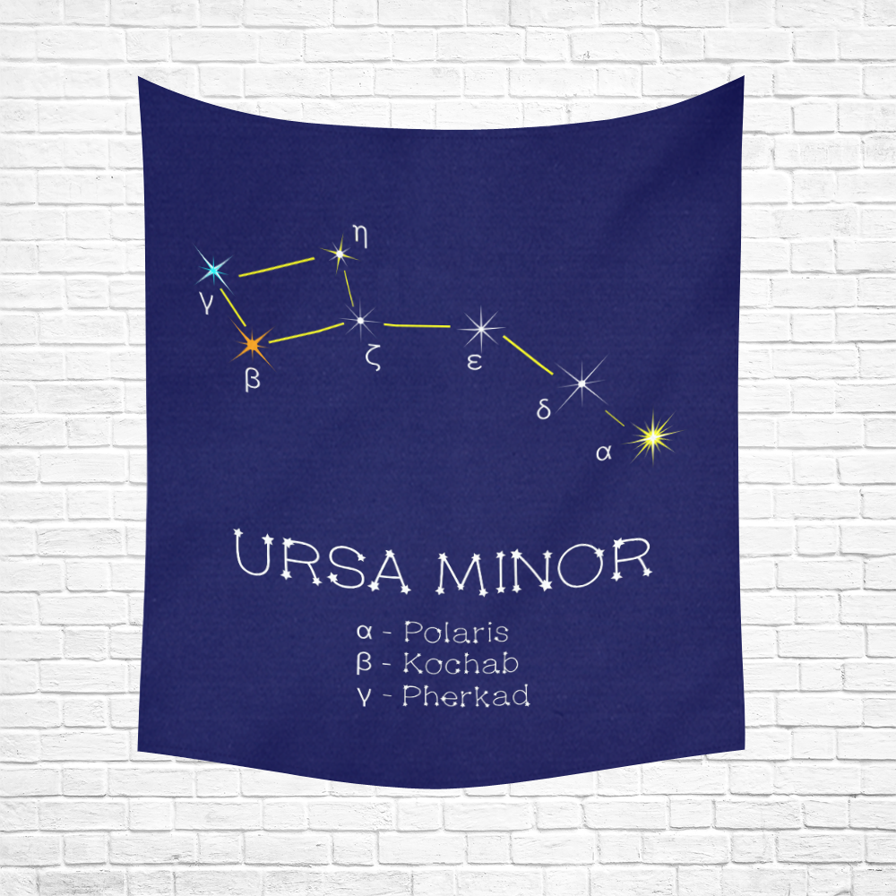 Star Ursa Minor funny astronomy space galaxy Cotton Linen Wall Tapestry 51"x 60"