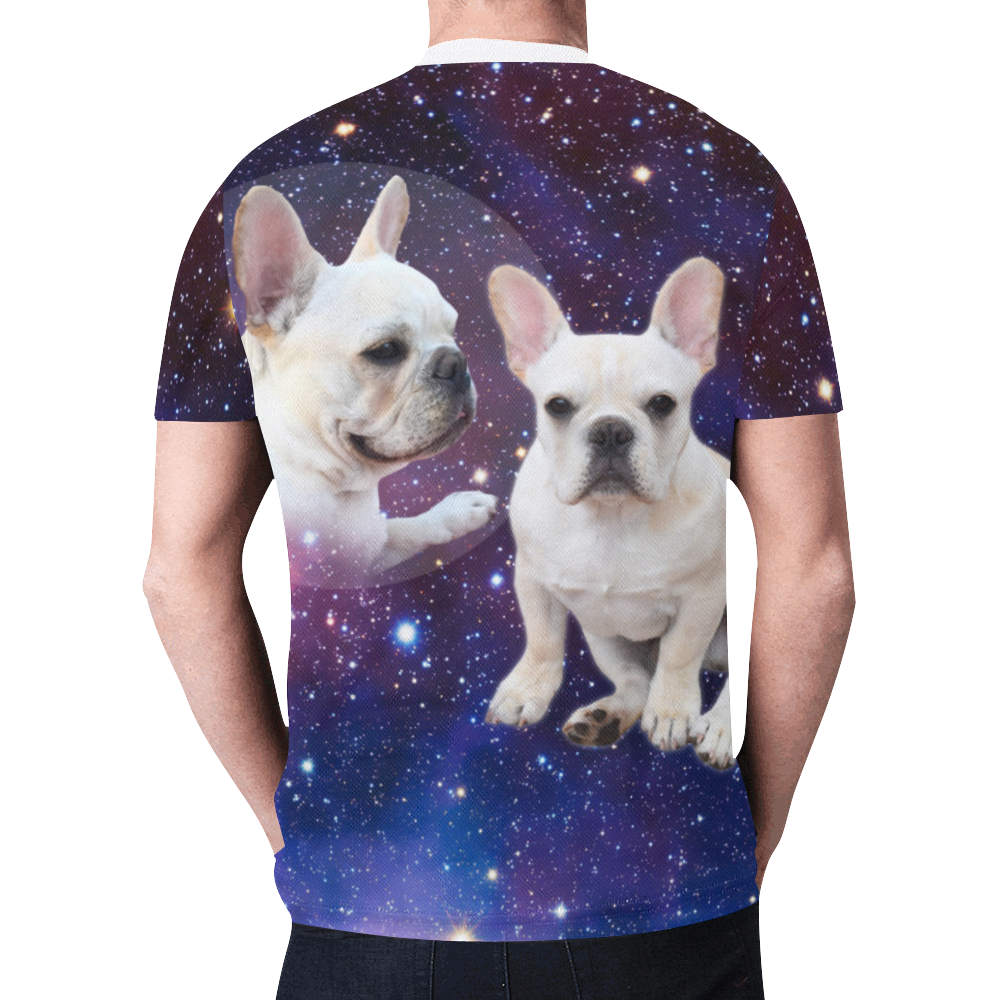 Galaxy Frenchie New All Over Print T-shirt for Men (Model T45)