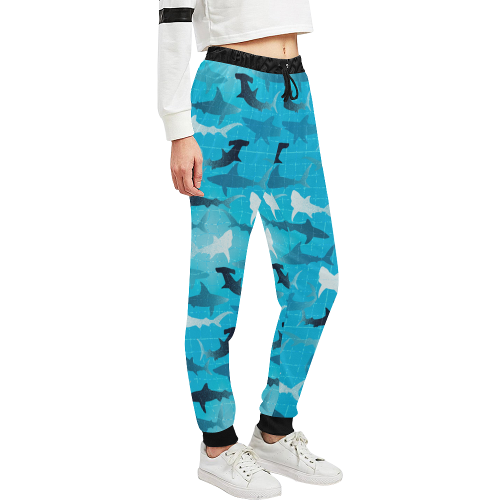 sharks! Unisex All Over Print Sweatpants (Model L11)