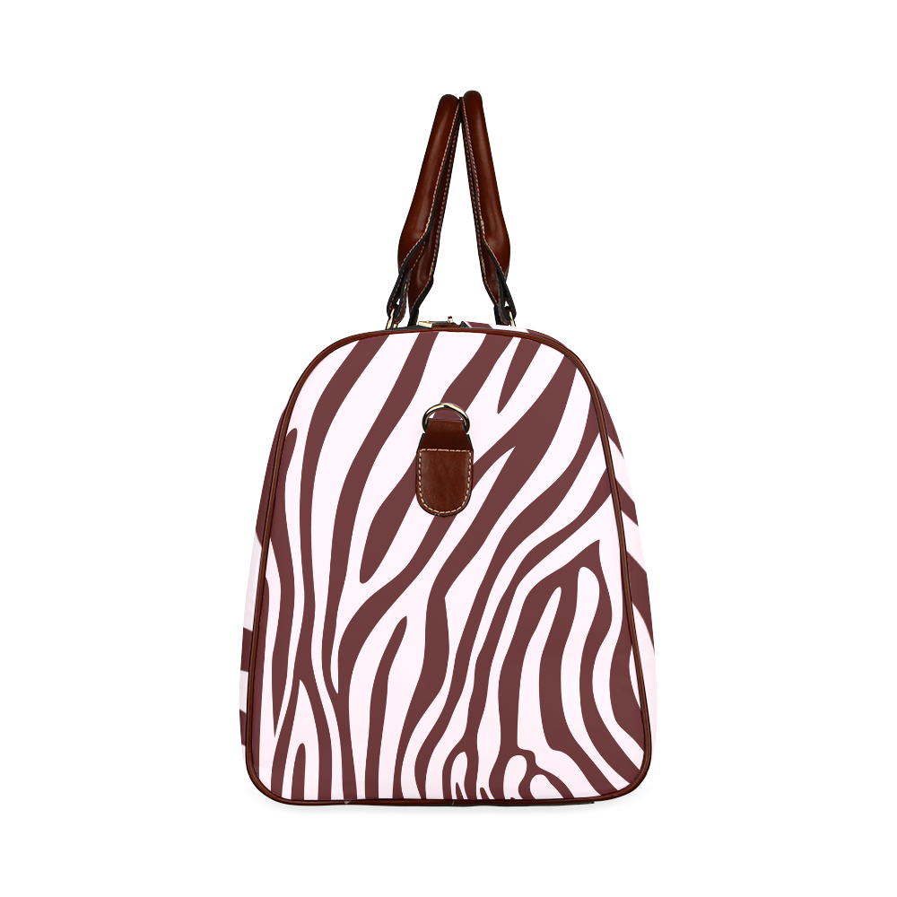 Zebra Print Waterproof Travel Bag/Small (Model 1639)
