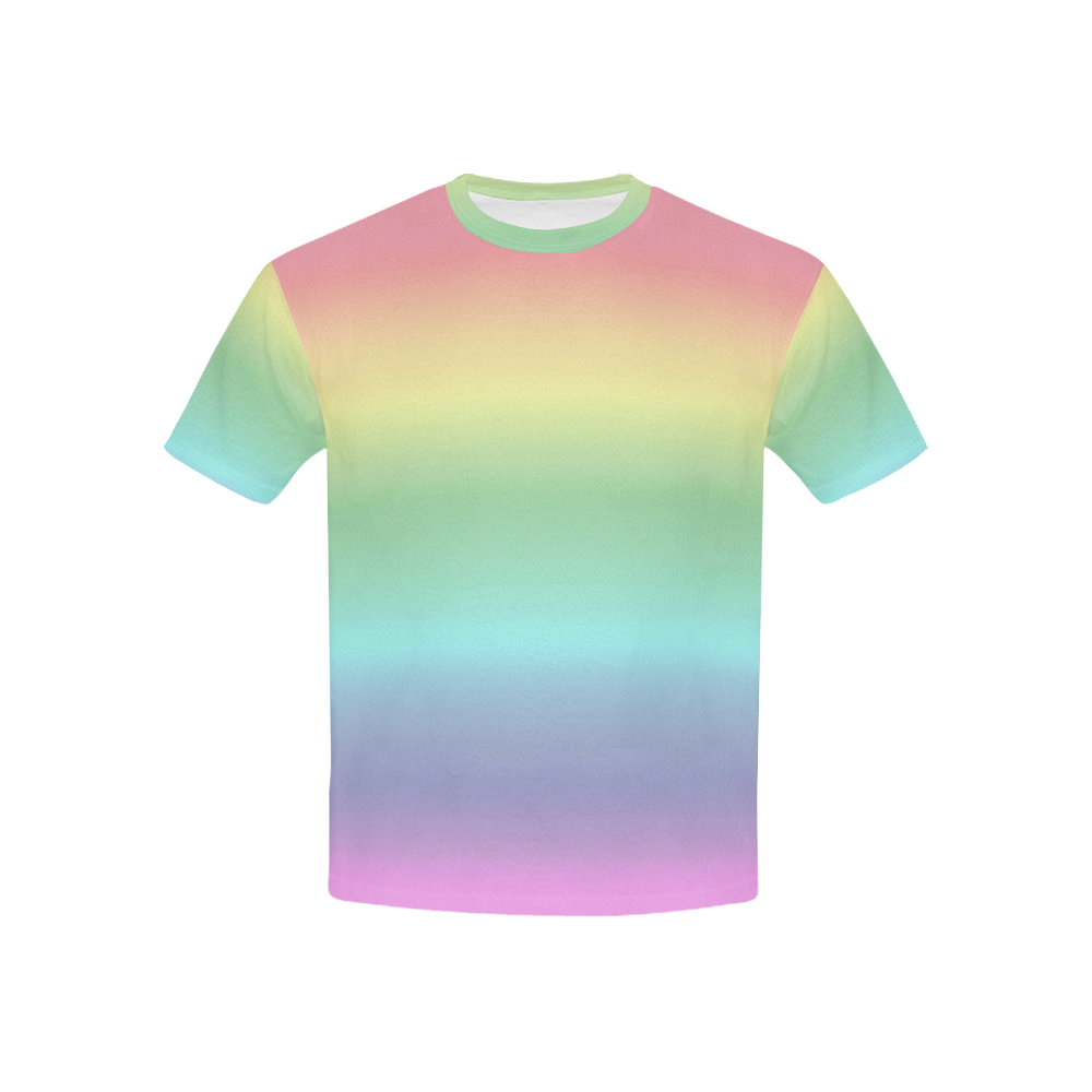 Pastel Rainbow Kids' All Over Print T-shirt (USA Size) (Model T40)