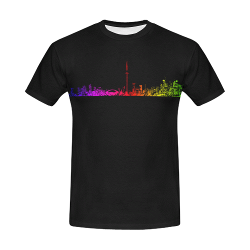 Toronto Rainbow All Over Print T-Shirt for Men/Large Size (USA Size) Model T40)