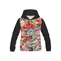 Gamblers Delight - Las Vegas Icons Vest Style Black All Over Print Hoodie for Kid (USA Size) (Model H13)