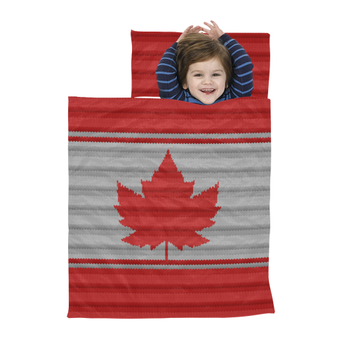 Canada Knit Print Kids' Sleeping Bag