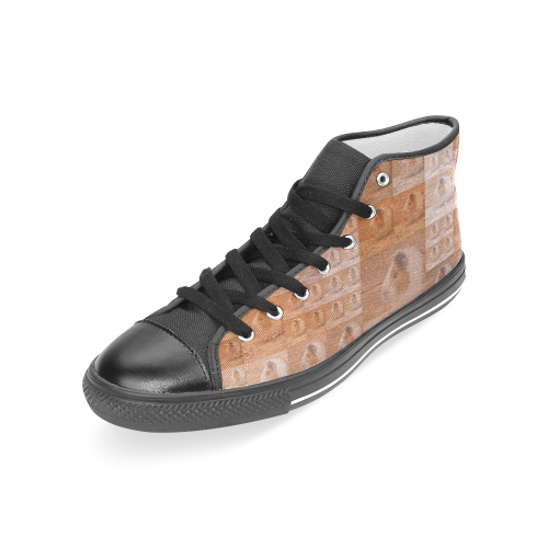 Guinea Pig Pixel Fun by JamColors Women's Classic High Top Canvas Shoes (Model 017)