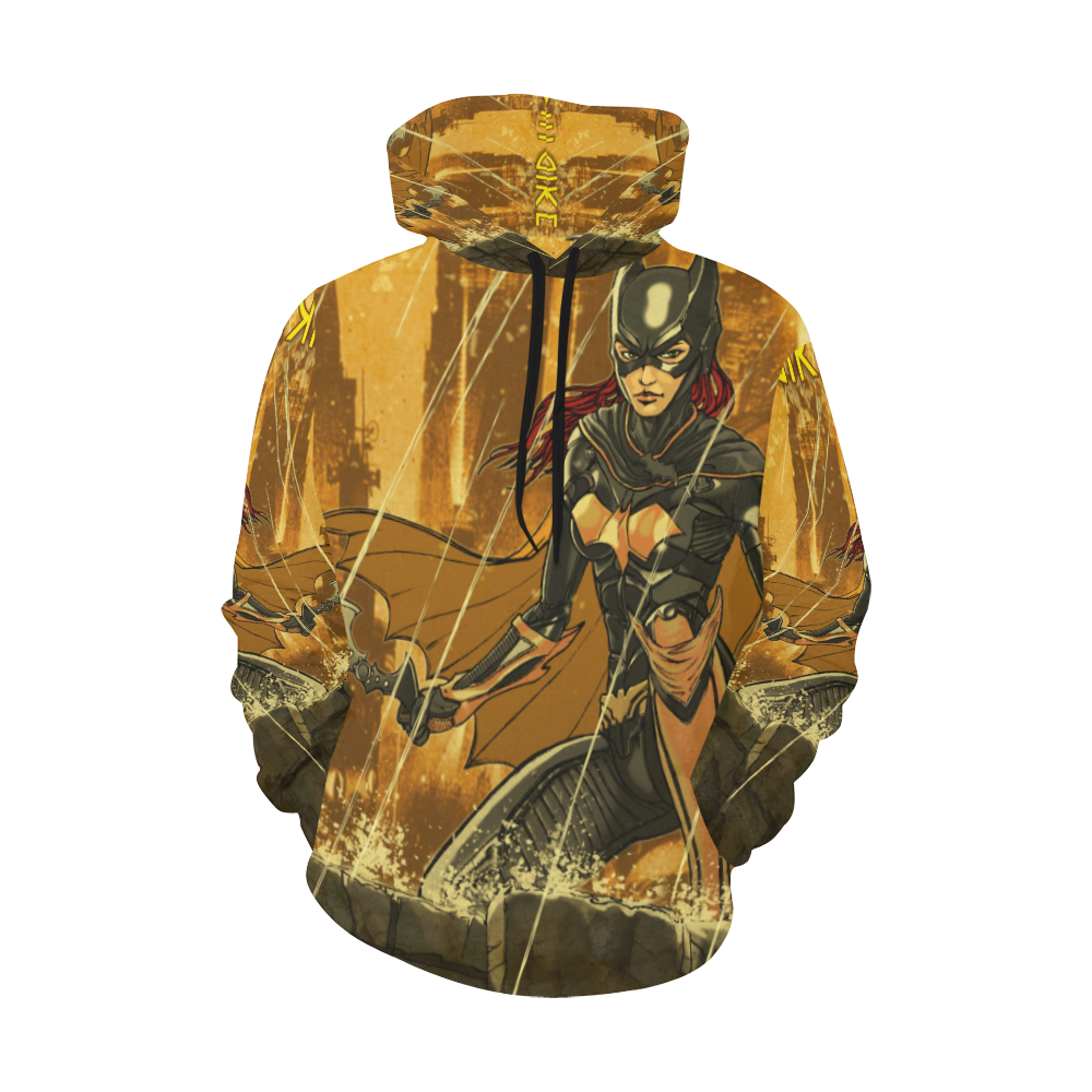 Batgirl All Over Print Hoodie for Women (USA Size) (Model H13)