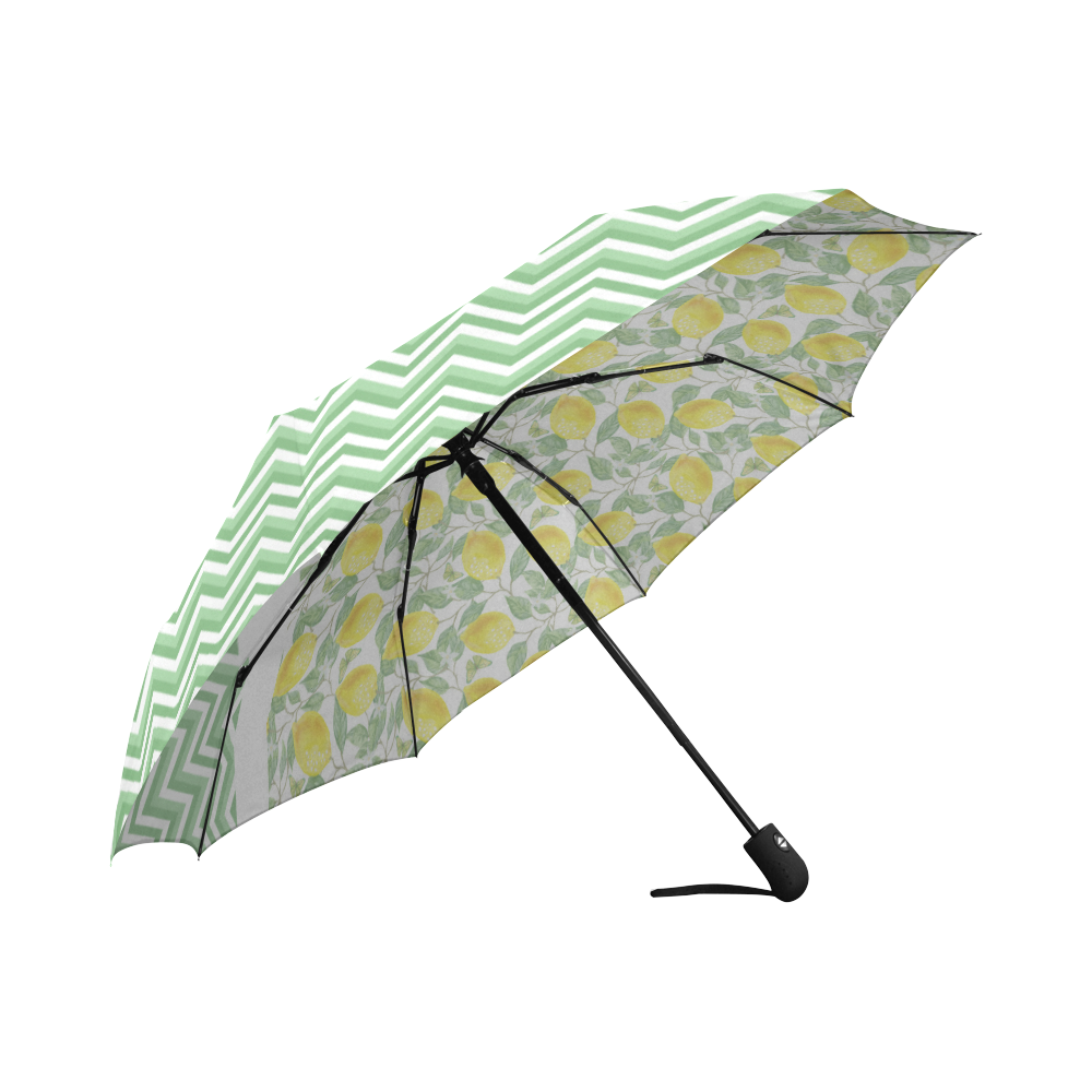 Butterfly And Lemons Auto-Foldable Umbrella (Model U04)